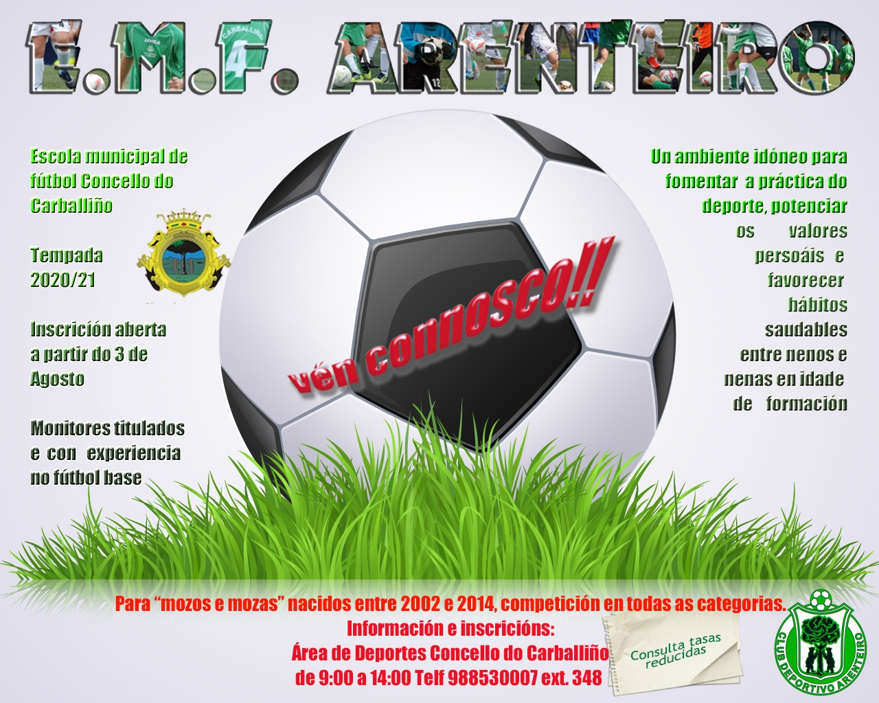Escuela municipal de fútbol Arenteiro